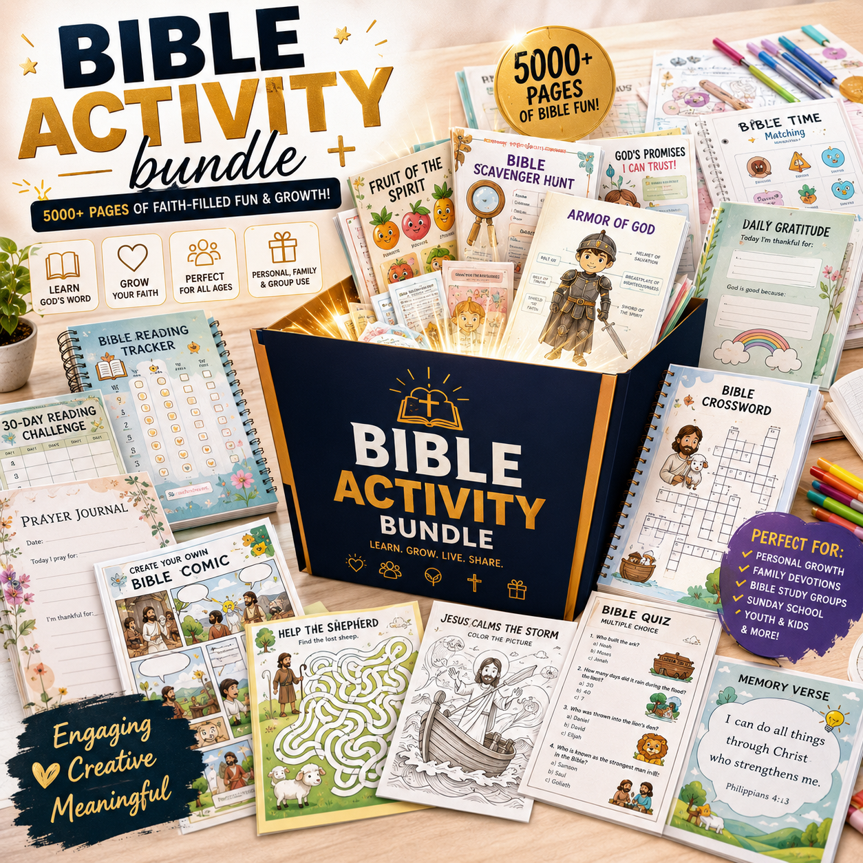 Big Mystery Box: To celebrate this special journey, we're offering 5000+ pages of powerful Bible Activity Bundle